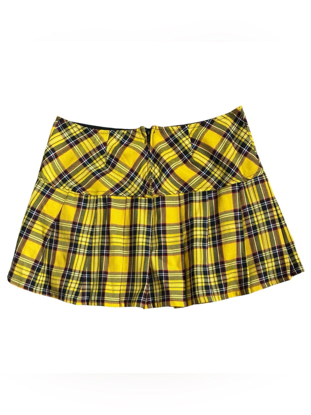 Tripp NYC Pleated Yellow Plaid Skirt - Picture 4 of 7